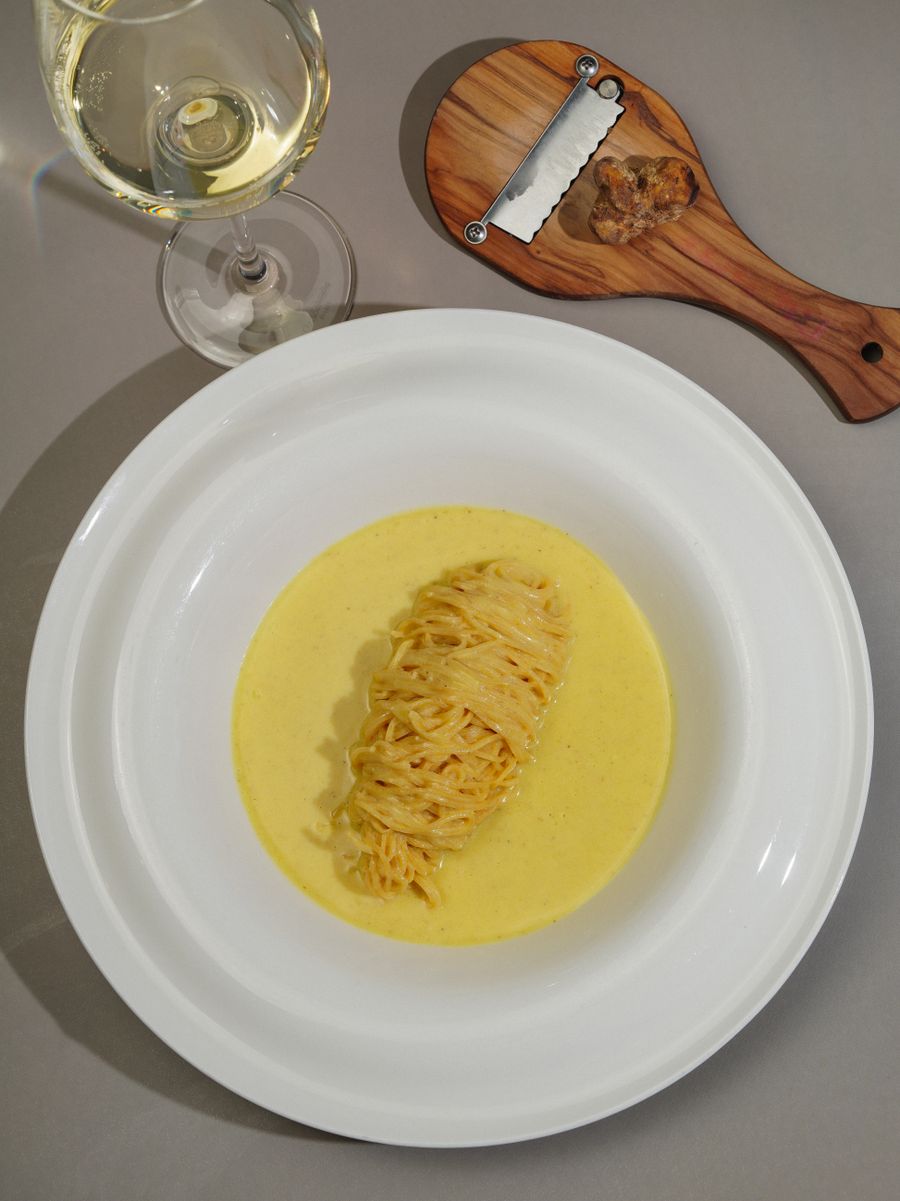 Truffle tagliatelle dish